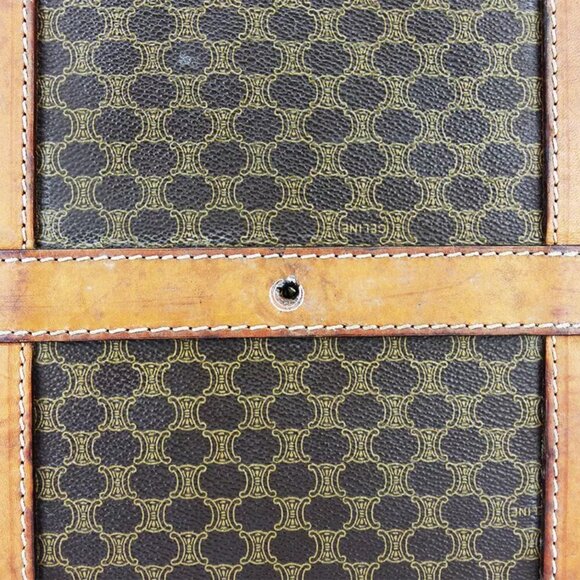 CELINE Boston bag macadam PVC ?~ leather Authentic - Picture 9 of 9